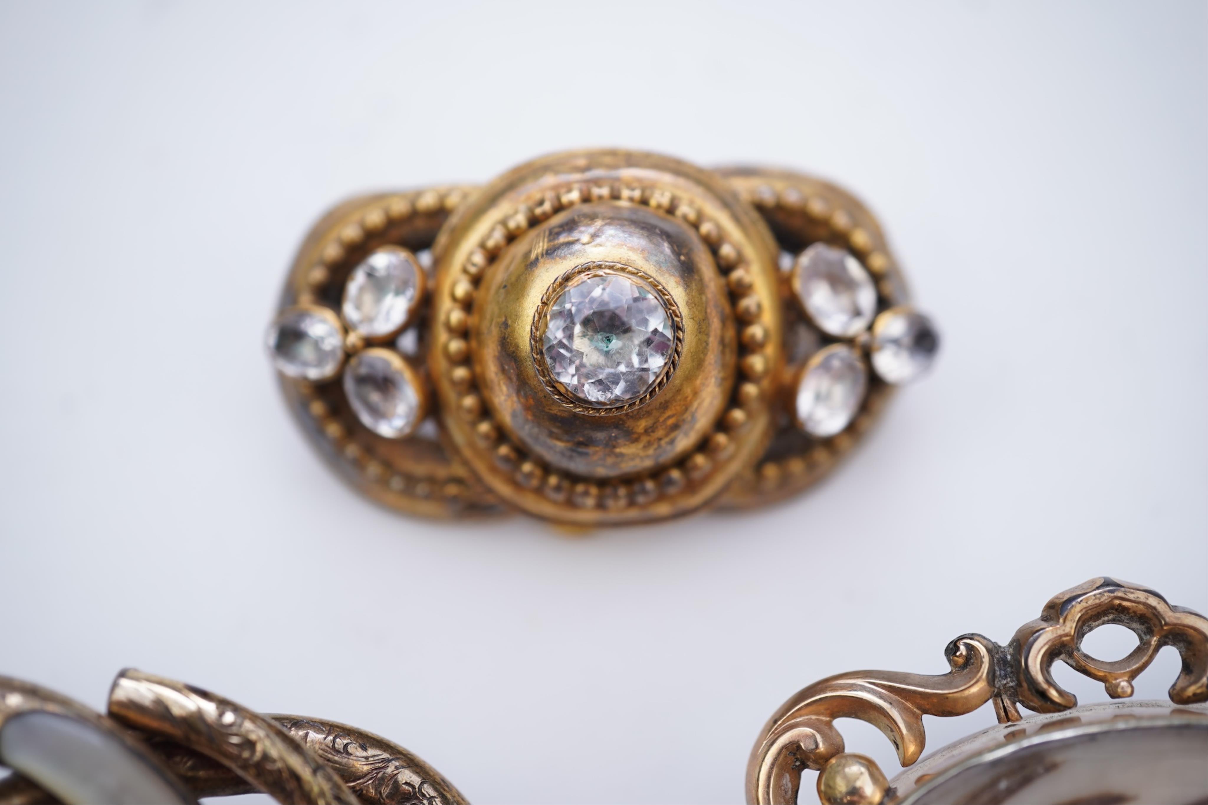 Three Victorian brooches, 19th century